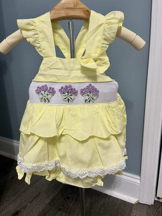 Yellow pearl skirted bubble  RTS