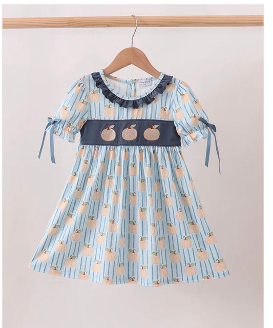 Blue & Orange pumpkin dress