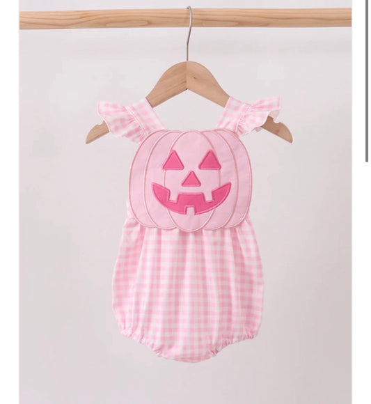 Pink jack O lantern bubble