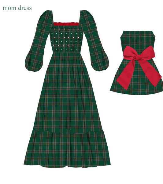 Christmas Plaid mom dress ETA SEPT