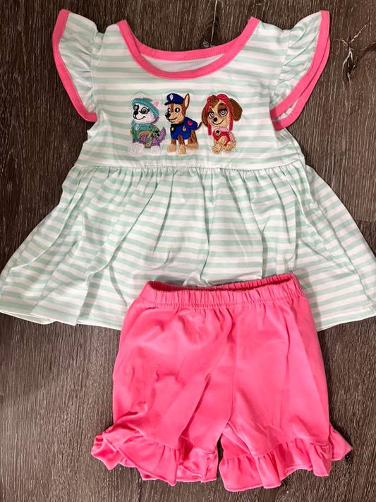 Paw Patrol Girls Shorts Set